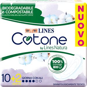 FATER SpA Assorbenti Ultra Giorno Con Ali Lines Cotone 12 Pezzi