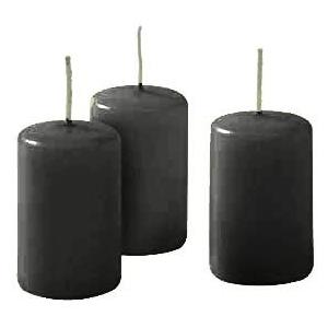 Risthò Candele Cero Nero - Diametro 4 cm, Altezza 7 cm, 12 pezzi, Bruciano senza colare, Ideali per Ristorazione