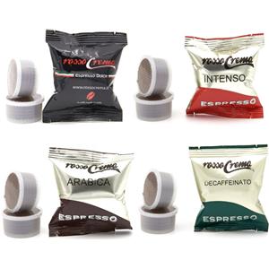 400 capsule Rossocrema Intenso, Arabica, Dolce e Dek compatibili Lavazza Espresso Point