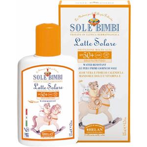 Helan Sole Bimbi Latte Solare SPF 50 125 ml - Protezione Naturale per Pelli Sensibili