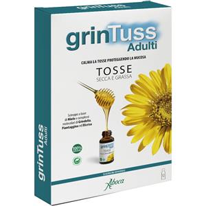 ABOCA SpA SOCIETA' AGRICOLA Aboca Grintuss Adulti Sciroppo Flaconcini per Tosse Secca e Grassa - 12 Flaconcini