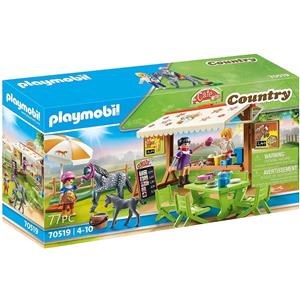 Playmobil Pony Café 70519 - Set da Gioco con Pony, Cucciolo di Pony, Figure e Accessori per Bambini dai 4 Anni