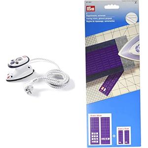 Prym Mini Ferro a Vapore & Righello da Stiro 611937, Confezione da 2