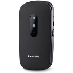 Panasonic KX-TU446EXB Telefono per anziani a conchiglia, facile da usare, display leggibile, nero