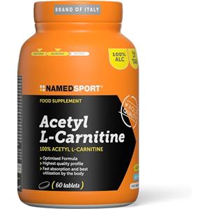 NAMED SPORT Acetil L-Carnitina 60 Capsule - Integratore Energetico per Metabolismo dei Grassi e Maggiore Resistenza