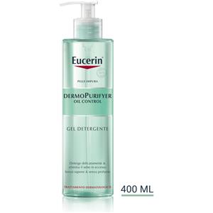 Eucerin Gel Detergente Viso 400 ml - Senza Sapone e Profumo, Non Comedogenico per Pelle Grassa e Impura