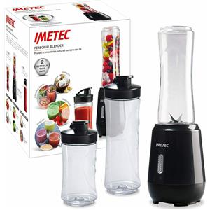 Imetec Frullatore Personal e Sport Blender 7866 PB 100 con 2 Bottiglie 600 e 300 ml