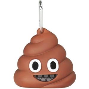 Record Dispenser Porta Sacchetti Igienici per Cani a Forma di Emoji Cacca - Include 1 Rotolo da 15 Sacchetti