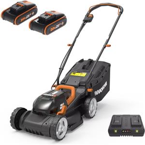 Worx WG779E - Tagliaerba a batteria - 2x20V/2,5Ah - Taglio 34 cm