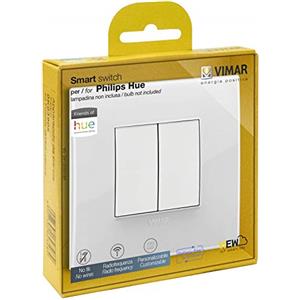 Vimar 0K03906.05 Kit Interruttore Senza Fili in Radiofrequenza Philips Friends of Hue Serie Arké Classic. Non Servono Batterie