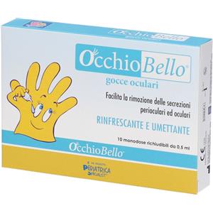 PEDIATRICA OcchioBello Gocce Oculari Rinfrescanti e Umettanti - 10 Flaconcini Monodose da 0,5 ml