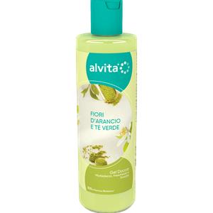 Alvita Gel Doccia Fiori d'Arancio e Tè Verde 300 ml - Detergente Tonificante e Rinfrescante