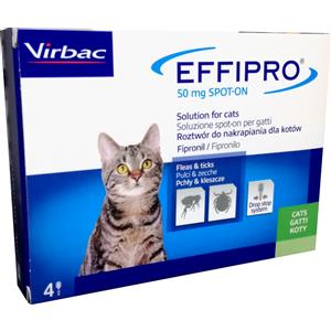 Virbac Effipro Spot-on 50 mg 4 Pipette Gatto