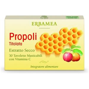 ERBAMEA Srl Propoli Titolata - Integratore Alimentare per il Sistema Immunitario 30 Tavolette