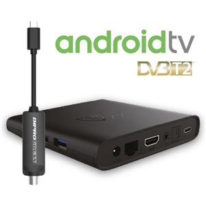 Diprogress box Google Android TV 4K + Dongle DVB- T2 Main 10 Smart DPATV2