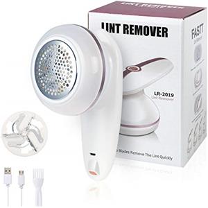 URAQT Levapelucchi Elettrico, Rasoio con Lama Extra e Spazzola, Ricaricabile USB per Maglione, Coperta, Cotone, Lana, Cashmere (Oro Rosa)