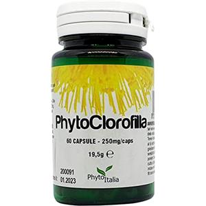 Phytoitalia PhytoClorofilla - Integratore Disintossicante con Alga Clorella e Clorofilla - 60 Capsule