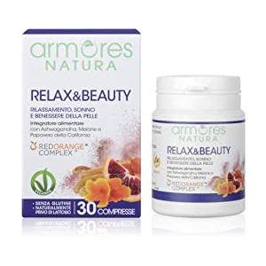 Armores Natura Integratori Alimentari, Relax&Beauty, con Papavero della California (Escolzia) e Ashwagandha, Favorisce il Rilassamento, il Sonno, il Trofismo della Pelle, Prodotto Vegano, 30 Compresse