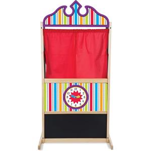 Melissa & Doug Teatrino dei Burattini Deluxe -Teatro Bambini con Lavagnetta per Spettacoli, Giochi Creativi e Montessori, Giocattolo Educativo, Regalo per Bambini e Bambine, 3+ Anni