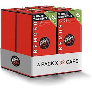 Caffè Vergnano 1882 - 128 Capsule - Caffè Compatibili Lavazza A Modo Mio Compostabili, Cremoso (4 confezioni da 32 capsule)