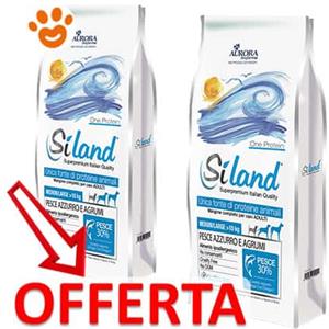 Siland Dog One Protein Adult Medium Maxi Pesce Azzurro e Agrumi - Offerta [PREZZO A CONFEZIONE] Quantità Minima 2, Sacco Da 12 Kg