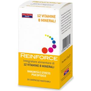 Vital Factors Reinforce - 12 Vitamine + 8 Minerali, 30 Compresse Masticabili
