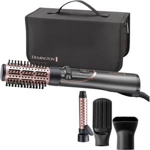 Remington Spazzola Rotante per Capelli ad Aria calda - Rotazione in entrambi i versi - 3in1: Volume, Ricci e Liscio, 4 accessori: Styler volume, Arricciacapelli, Concentratore, Spazzola piatta, AS8606