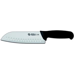 SANELLI AMBROGIO Supra coltello giapponese Santoku alveolato lama cm 18x7 manico nylon