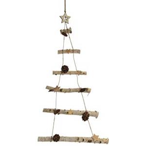 DRW Albero Natale da appendere in legno 50 x 80 cm
