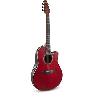Applause Chitarra Elettro-Acustica Traditional AB24 Mid Cutaway - Roundback Corpo Lyrachord Mid-Depth - Preamp AP3TP - Top in Abete - Ruby Red Satin - AB24-2S