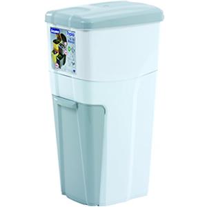 Bama Trypla Pattumiera per Raccolta Differenziata - Bianco, 3 Scomparti, Capacità Totale 38,5 Lt, Dimensioni 28x39x70 cm