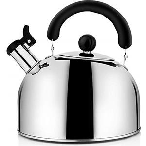 Lopbinte Teiera per Piano da tè Fischio, Bollitore nel Acciaio Inossidabile Teiere per Piano Cottura, Grande capacità da 4,3 Litri (4 Litri) con Base Un Capsula