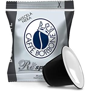 Caffè Borbone Respresso, Miscela Nera - 100 Capsule - Compatibili con le Macchine ad uso domestico Nespresso*