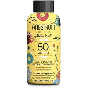 Angstrom Protect Hydraxol Latte Solare Ultra Idratante SPF 50 - Protezione Avanzata UVA/UVB, Flacone da 200 ml