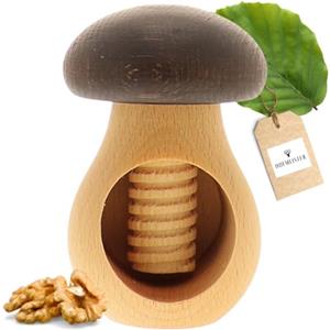 Hofmeister Holzwaren HOFMEISTER® Schiaccianoci - in legno di faggio - alto circa 10 cm - per rompere facilmente le noci - con filettatura a vite