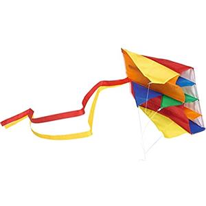 moses. 38130 Drago di volo colorato tascabile, aquilone per bambini dai 4 anni in su, con borsa per il trasporto colorata