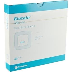 COLOPLAST BIATAIN MEDICAZIONE IN SCHIUMA ADESIVA STERILE 15X15 CM - 5 PEZZI