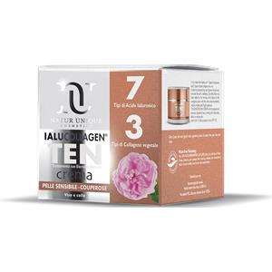 Natur Unique Crema Ialucollagen Ten per Pelli Sensibili e Couperose - Idratante e Lenitiva con 7 Acidi Ialuronici e Collagene Vegetale