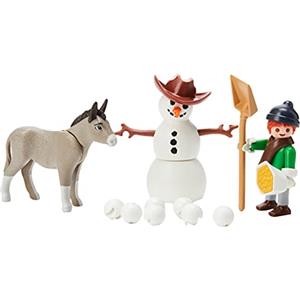 PLAYMOBIL 70398 - Snips, Señor Carota e Il Pupazzo di Neve - Gioco sulla Neve per Bambini dai 4 Anni