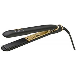 GAMMAPIU' Piastra Capelli Professionale Donna+Keratin, 100% Made In Italy, Ferro, Trattamento Cheratina, Ceramica con Polvere di Diamante, Effetto Liscio a Lungo, 3 Temperature, Riscaldamento Rapido