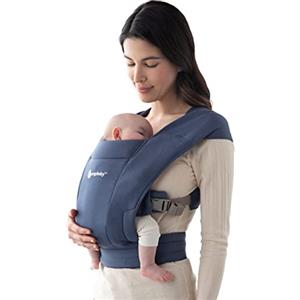 Ergobaby Embrace Marsupio Neonati Ergonomico 0 Mesi, Porta Bebe Extra Morbido ed Ultraleggero, Soft Navy