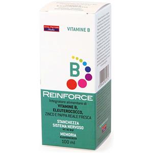 Vital Factors Reinforce Vitamina B 100ml - Integratore con Eleuterococco, Zinco e Pappa Reale per Stanchezza e Memoria