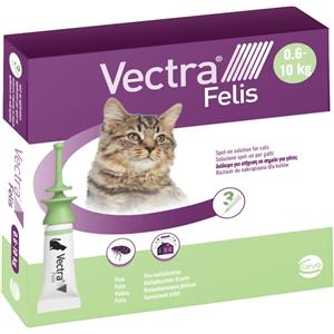 CEVA SALUTE ANIMALE SpA Vectra Felis Spot-on Per Gatti 3 Pipette - Protezione Antiparassitaria Efficace