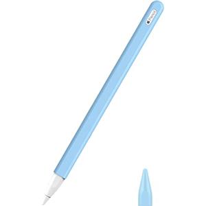 MoKo Cover Protettiva per Apple Pencil PRO, Apple Pencil 2a Gen, Custodia Protettiva per Penna in PC e Silicone con Cappuccio per Punta della Penna Compatibile con Ricarica Magnetica, Cielo Blu