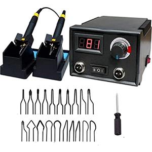 Beyondlife 60W Pirografo Professionale Kit per Pirografia a Legna Kit di Attrezzi per Bruciare il Legno, Doppia Penna Regolabile Digitale, con 20 Punte a Filo