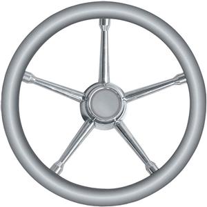 Osculati Volante A Inox Grigio 350 mm per Sterzo - Timoneria con Cono Universale
