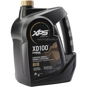 Evinrude Olio XD100 4LT - Olio sintetico per motori fuoribordo E-TEC G1 e G2, riduce il consumo di olio e garantisce massime prestazioni