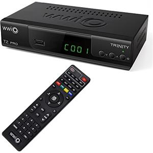 WWIO TRINITY T2 PRO - DVB-T2 HEVC 10 Bit decoder Digitale Terrestre, FullHD, Connessione USB, Connessione SCART, Mediaplayer, Connessione HDMI, PVR Timeshift