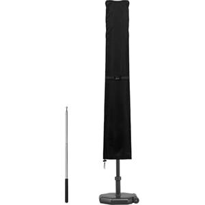 Dokon Copertura per Ombrellone Impermeabile Copertura Ombrellone da Giardino da 2 a 3m con Asta, Antivento Anti-UV Tessuto Oxford 420D Telo Copri Ombrelloni da Esterno (190x30/50cm) - Nero
