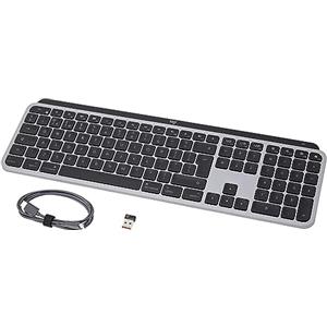 Logitech MX Keys for Mac - Tastiera wireless avanzata illuminata, Layout Inglese QWERTY - Grigio